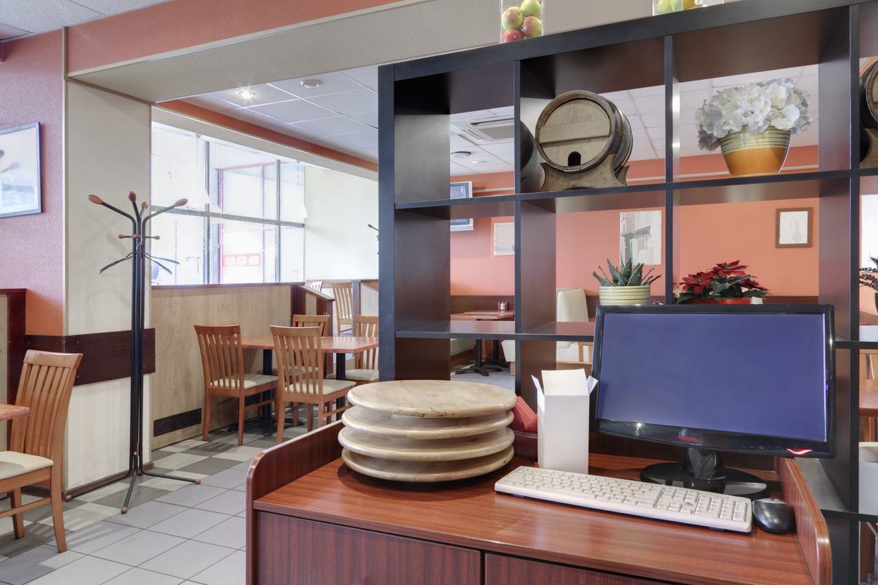 Hotel breakfast and dining area