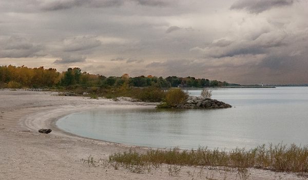Lake Erie shoreline at Maumee Bay State Park